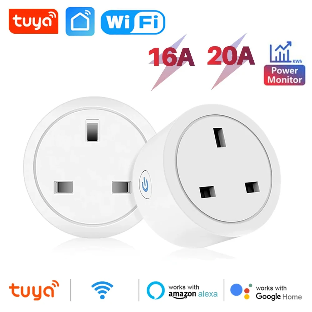 Smart Home Elements - 20A 16A UK Plug TUYA WIFI