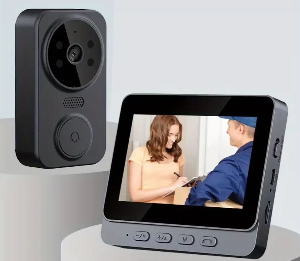Smart Home Video Doorbell - 2026 HD Wireless Video Doorbell 4.3