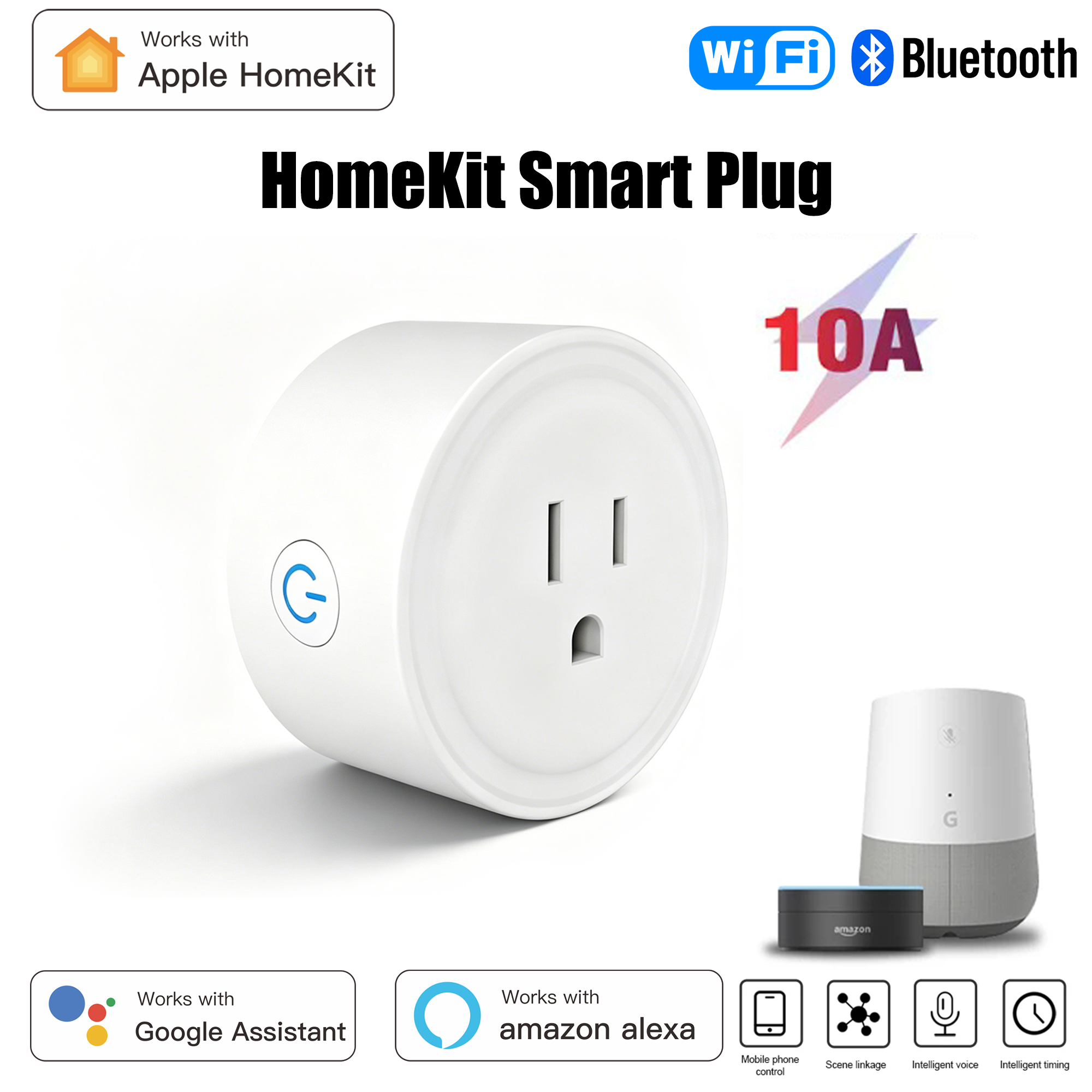 Smart Home Elements - HomeKit US Round Smart Plug 10A
