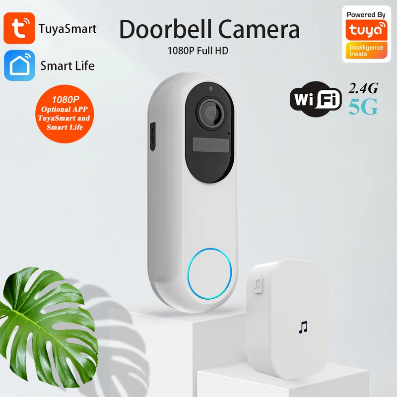 Smart Home Video Doorbell - Tuya Smart Video Doorbell Waterproof Night