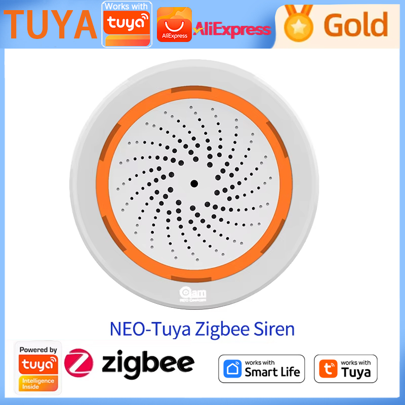 Smart Home Hub 2 - NEO-Tuya Zigbee Siren Gateway Built-in Siren
