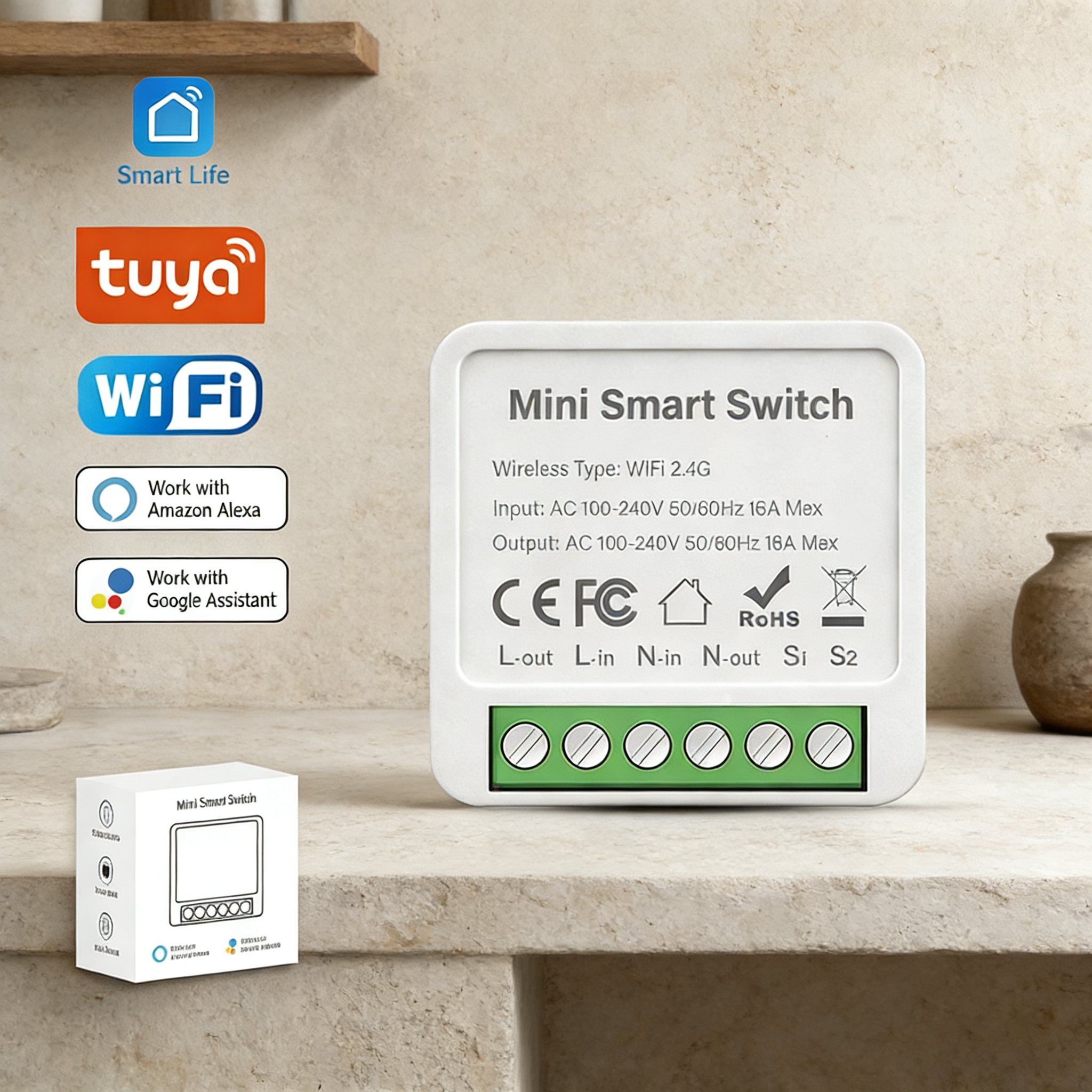 Home Automation Kit - Tuya Smart WiFi Switch Module 16A