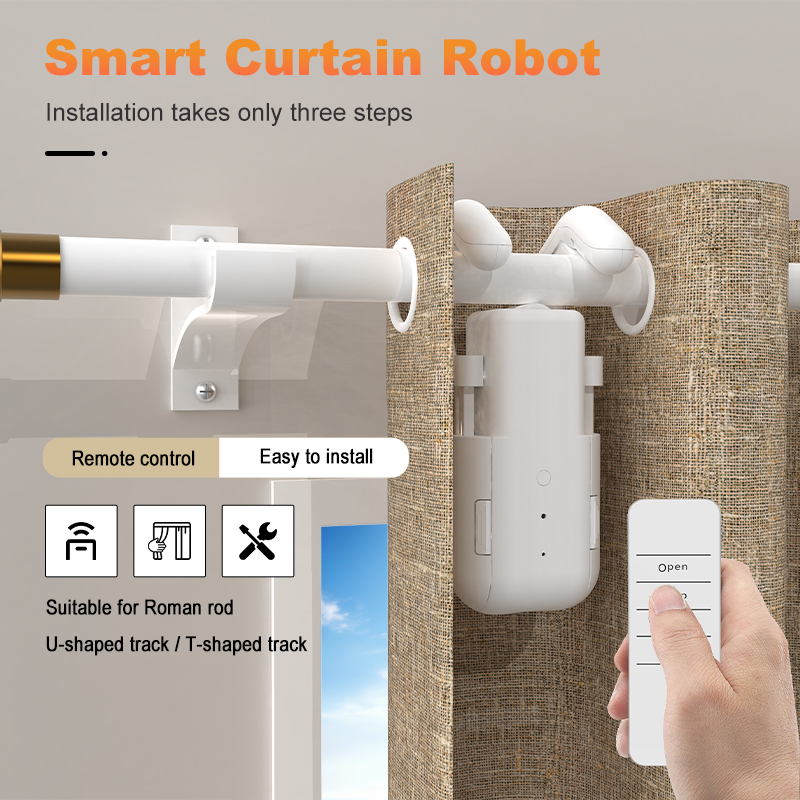 Smart Home Remote Control - Smart Curtain Motor with Remote Button