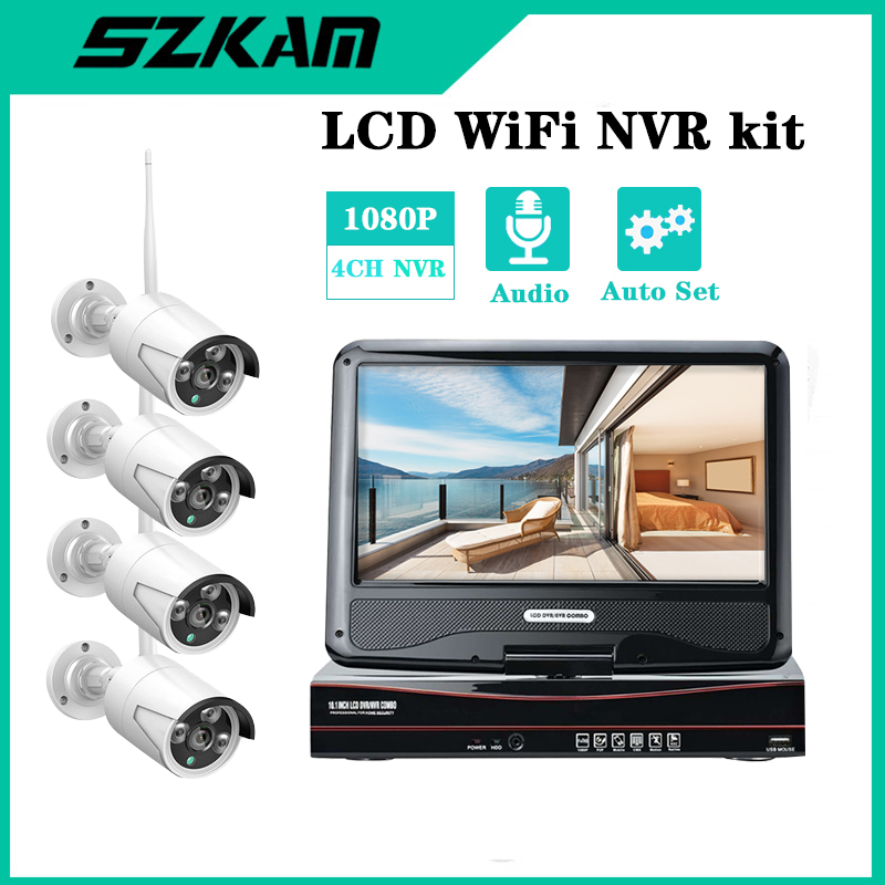 Security Ip Camera - Wireless 4CH Nvr Kit 10' LCD
