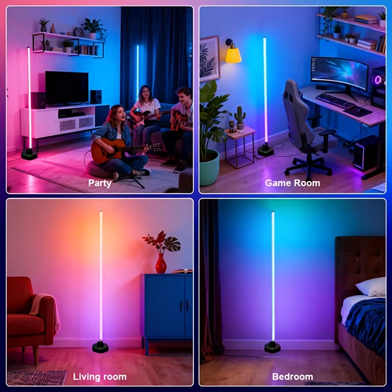 Smart Night Light - Smart RGB LED Corner Floor Lamp