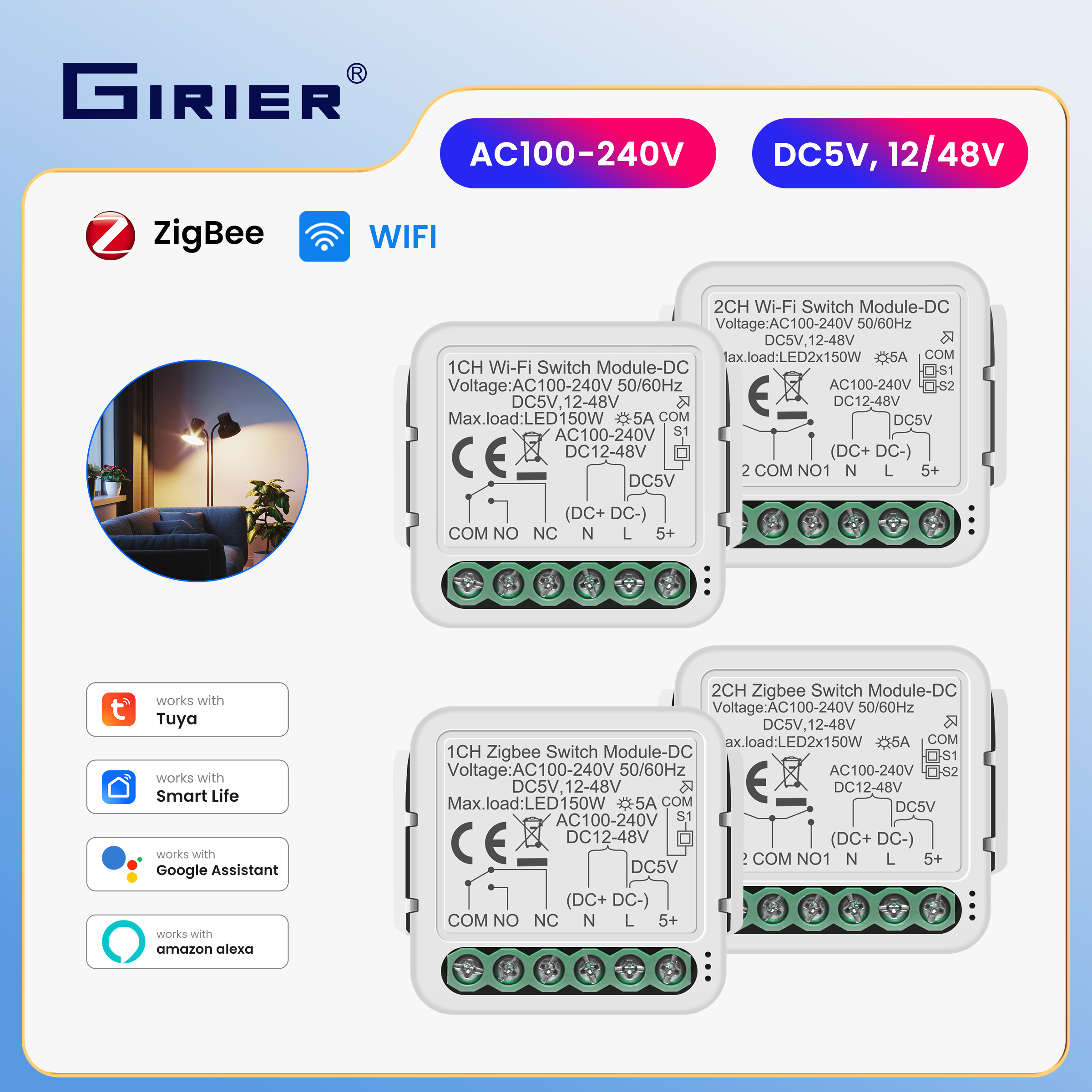 Smart Home Z Wave - GIRIER Tuya WiFi Smart Switch Module