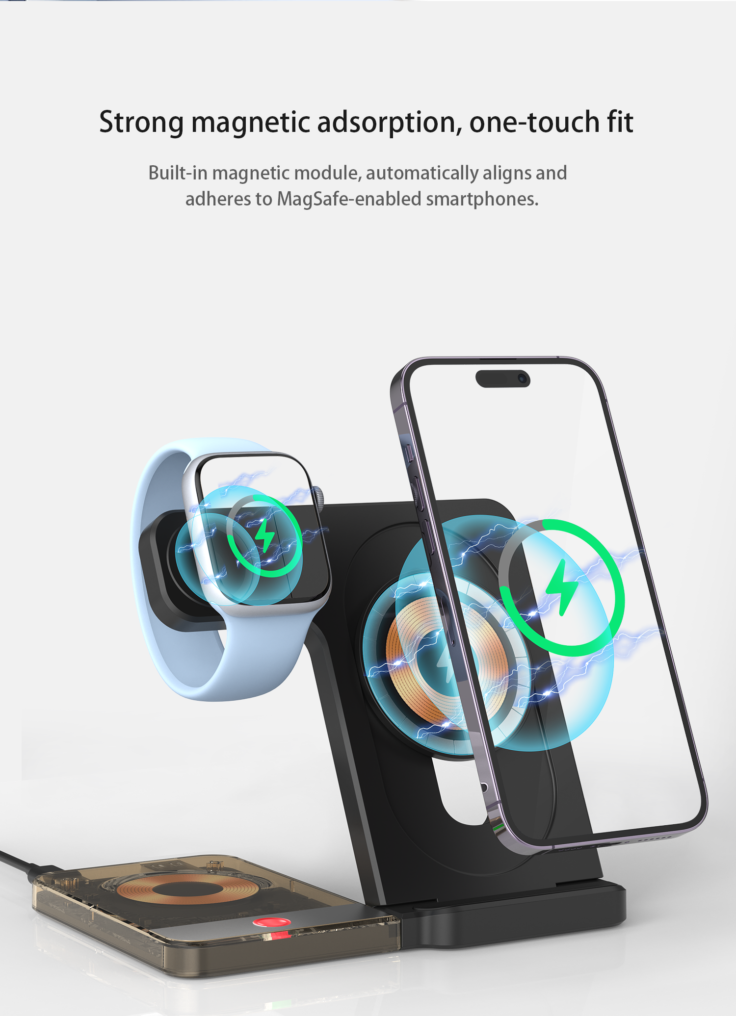 Magnetic Wireless Charger 5 in - Smart Night Light review and price