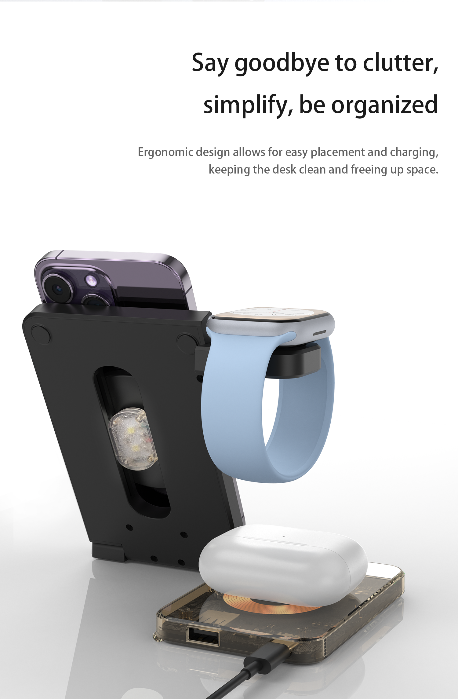 Magnetic Wireless Charger 5 in - Smart Night Light review and price