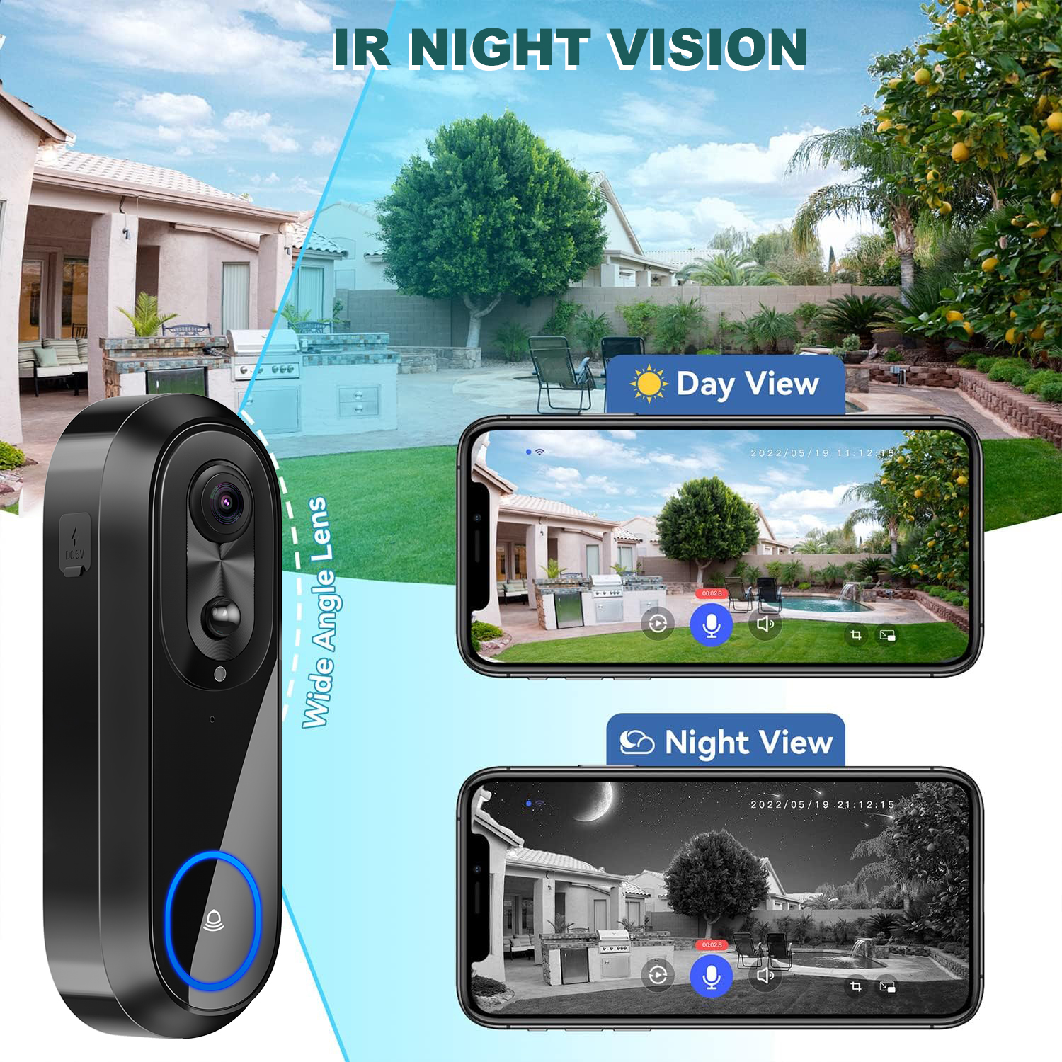 5G 2.4G WiFi Video Doorbell 10 - Smart Home Video Doorbell review and price
