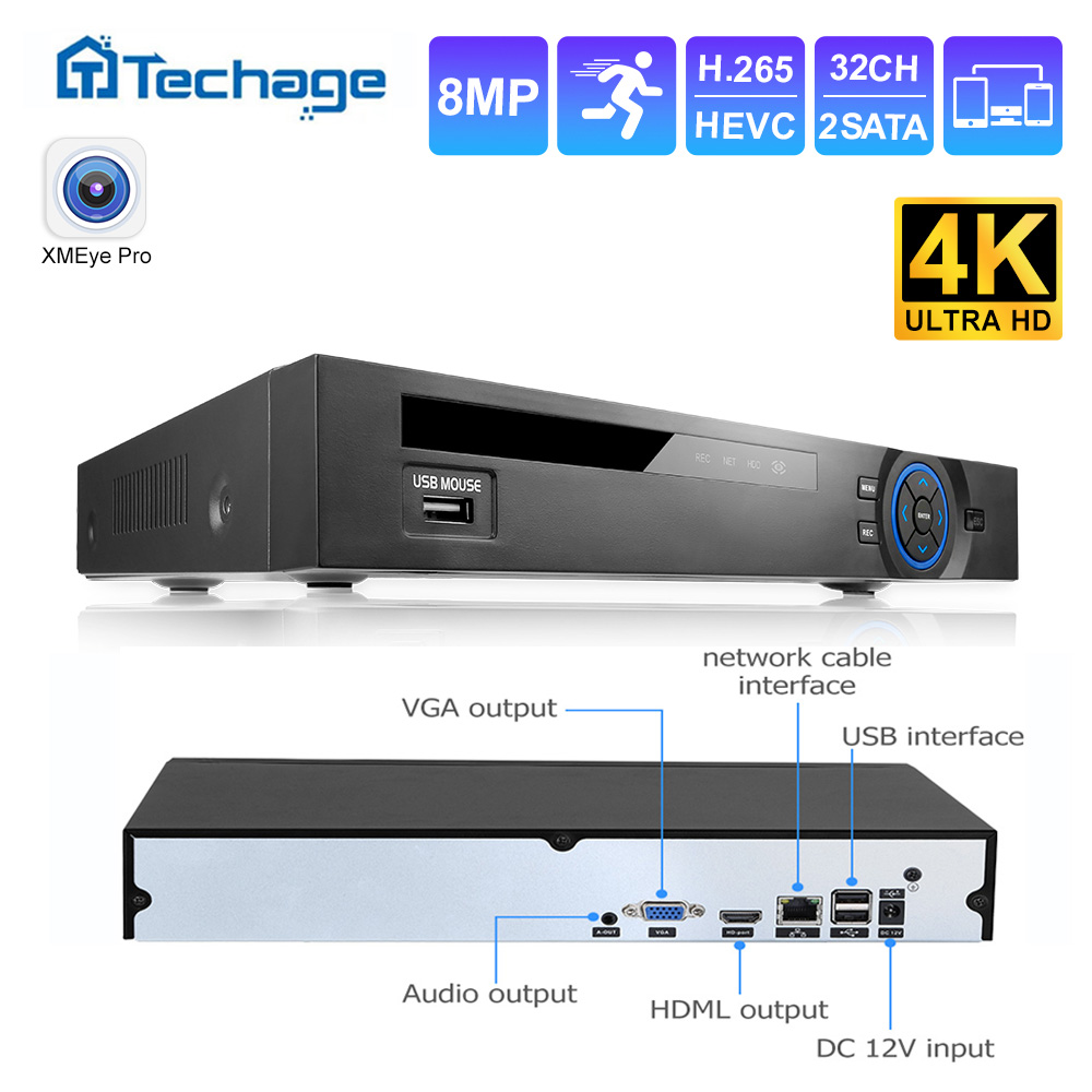 Techage UHD H.265 36CH POE NVR - Security Ip Camera review and price
