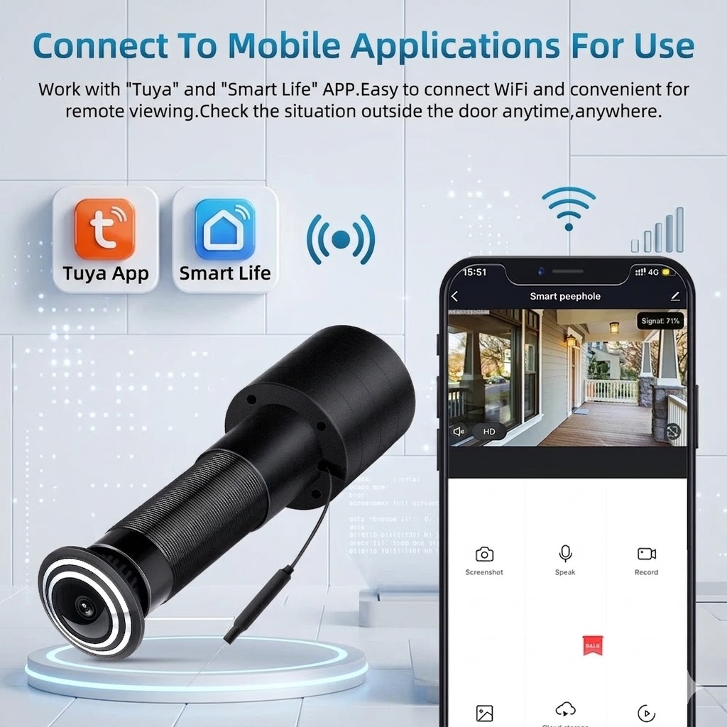 ZEMNIO 2K 3MP Smart Door Peeph - Smart Home Video Doorbell review and price