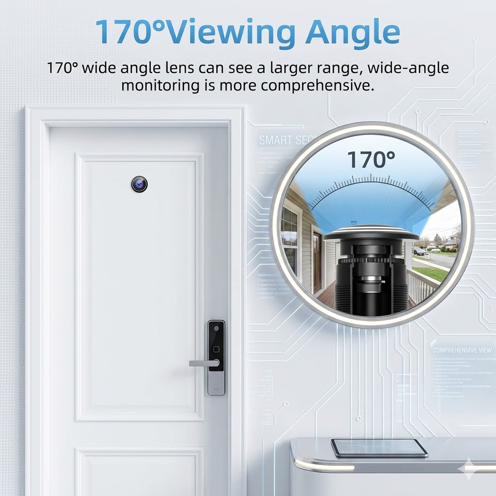 ZEMNIO 2K 3MP Smart Door Peeph - Smart Home Video Doorbell review and price