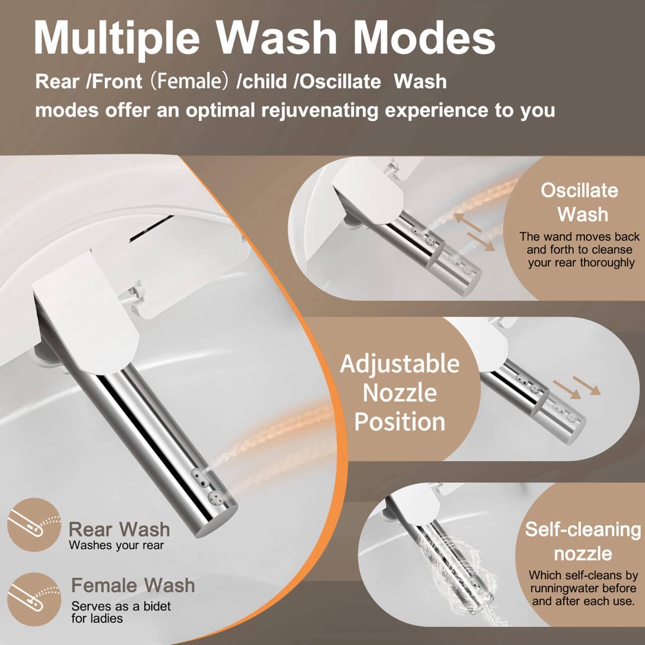 Electric Bidet Toilet Seat wit - Smart Night Light review and price