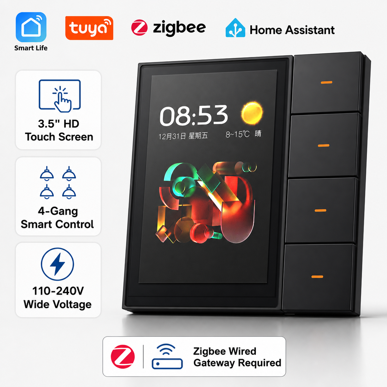 F3-pro Tuya Smart Panel ZigBee - Smart Home Devices review and price