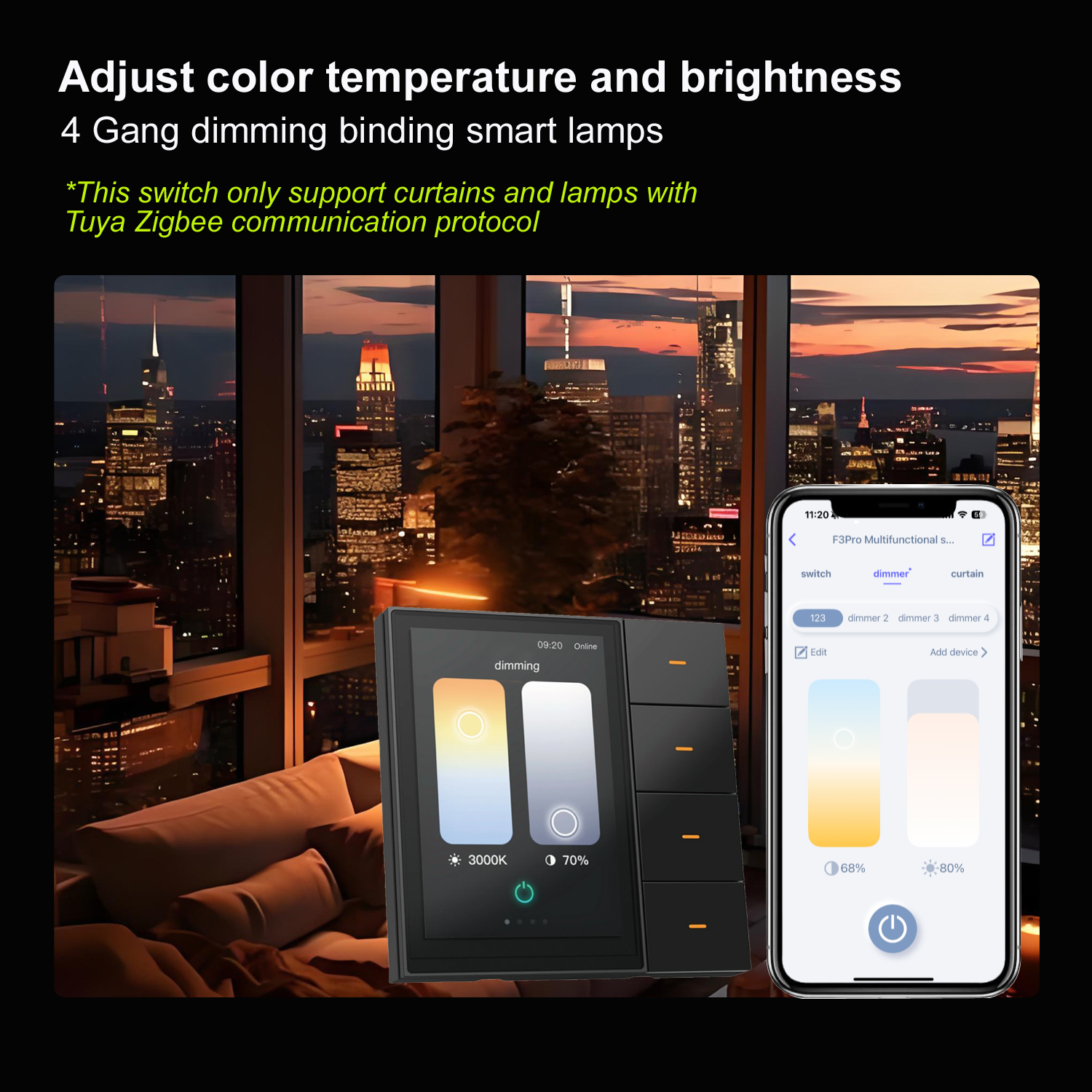 F3-pro Tuya Smart Panel ZigBee - Smart Home Devices review and price