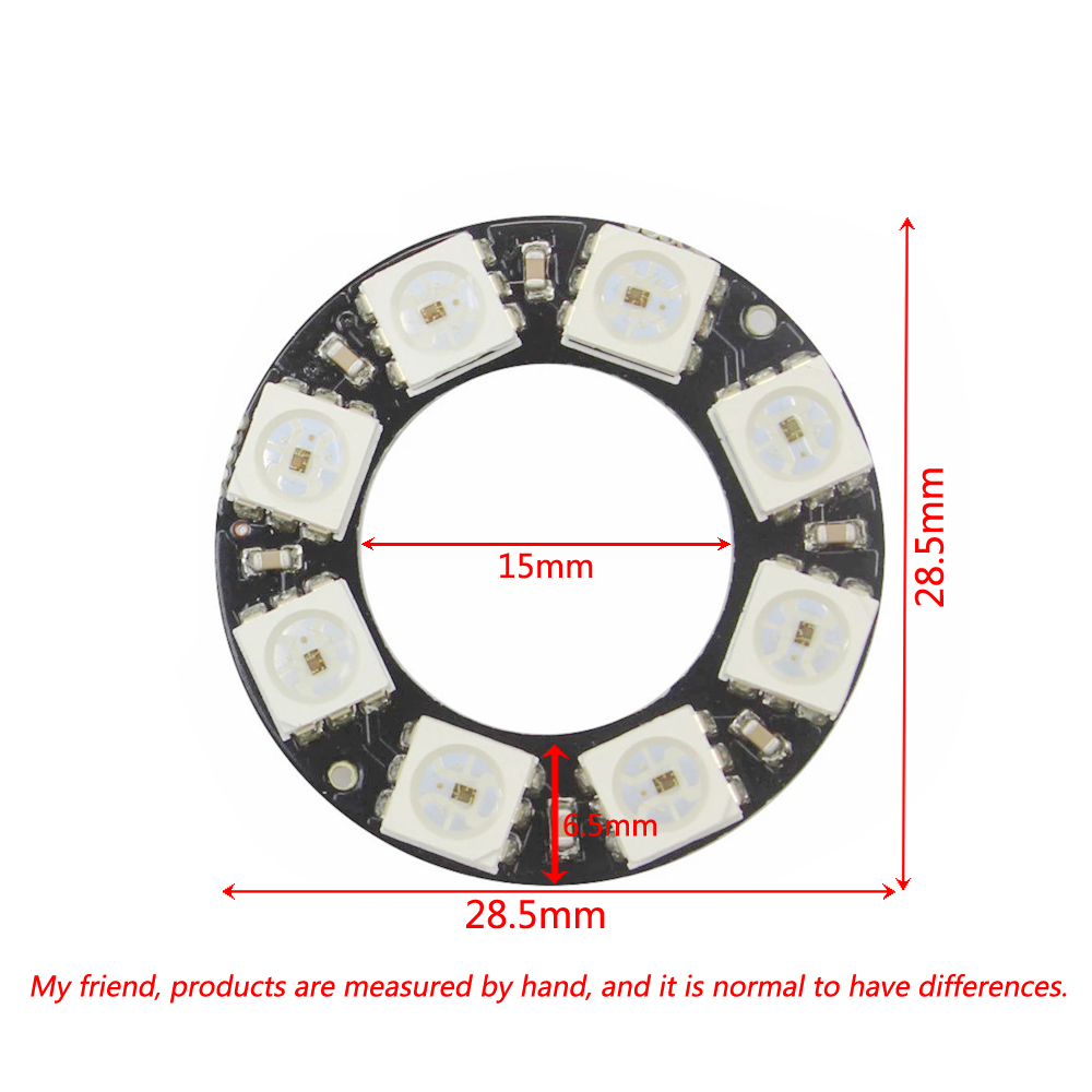 RGB LED Ring Light 8 Bits WS28 - Home Automation Kit review and price