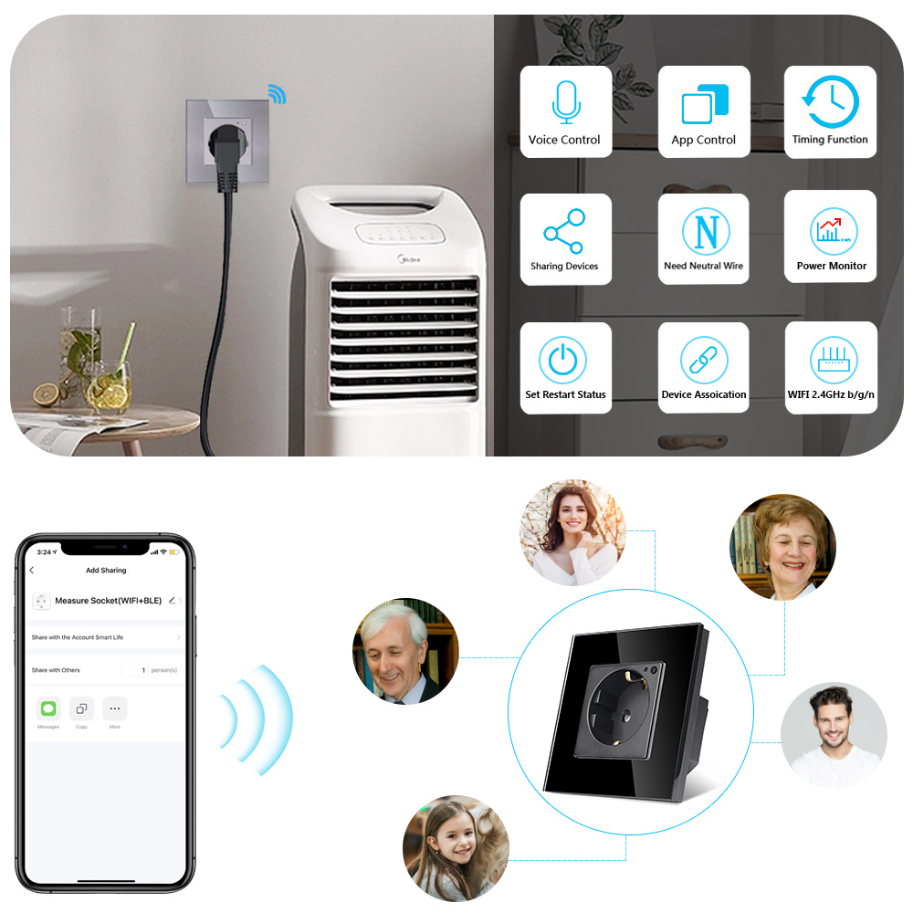 TAWOIA Wifi Wall Socket EU Sta - Smart Home Elements review and price