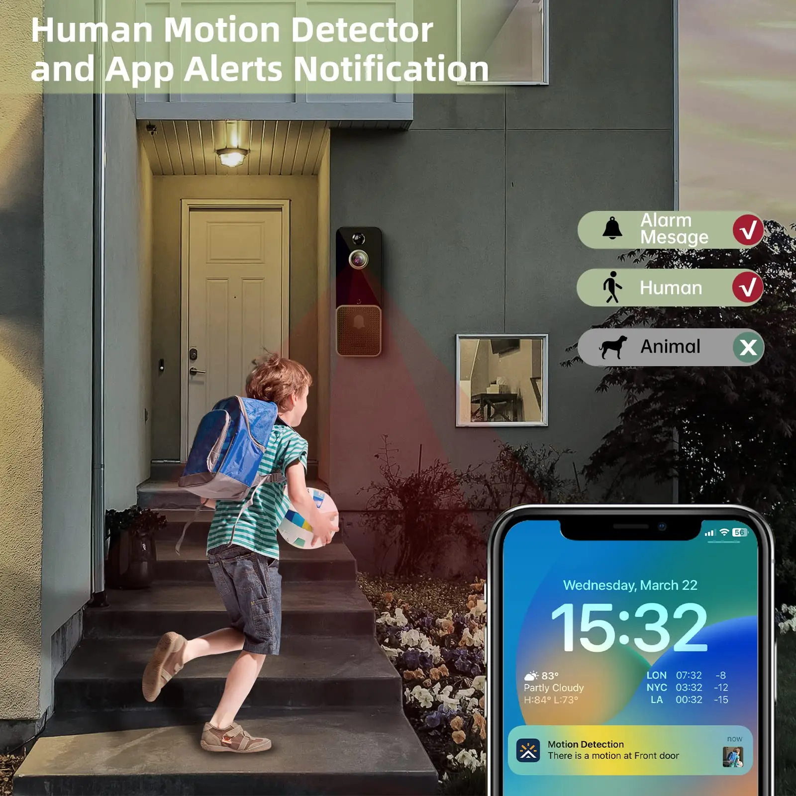 Wireless WiFi Video Doorbell C - Smart Home Video Doorbell review and price