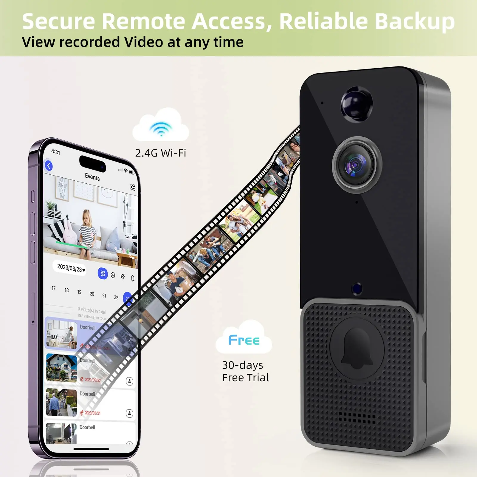Wireless WiFi Video Doorbell C - Smart Home Video Doorbell review and price