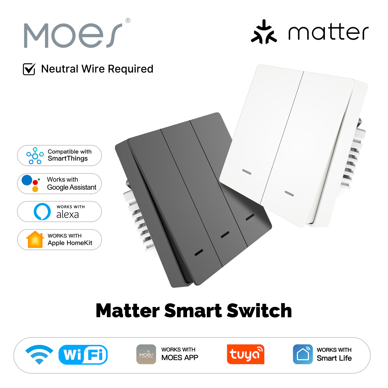 MOES Matter Tuya WiFi Smart Li - Smart Home Remote Control review and price